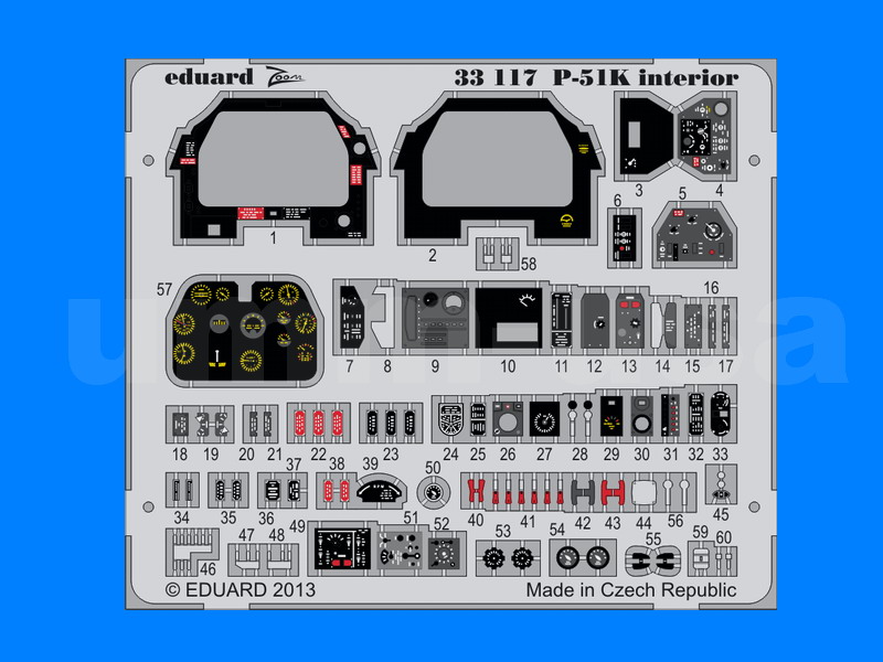 ED33117 P-51K Mustang Interior set S.A. 1/32